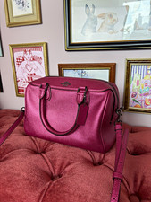 Coach Mini Bennett Sachel Pink Glitter With Detachable Strap