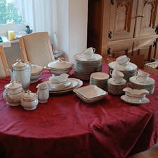 Schönwald Bavaria Porzellan Kaffeeservice weiß/gold Goldrand 12 Gedecke Set