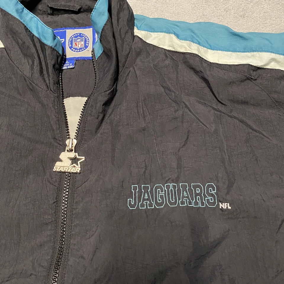 Vintage Jacksonville Jaguars Jacket Mens Large Black Starter Embroidered 90s - Image 4 of 4