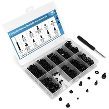 400PCS Computer Screws Assortment Kit with Screwdriver Motherboard Standoffs New