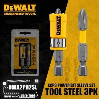 DEWALT DWA2PH2SL XCP3 Power Bit Sleeve Set Max Fit Phillips #2 S X 2" L S2 Tool