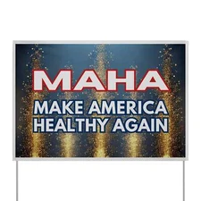 Make America Healthy Again 2- Sided Vinyl Yard Sign | Trump Sign Vance Kennedy