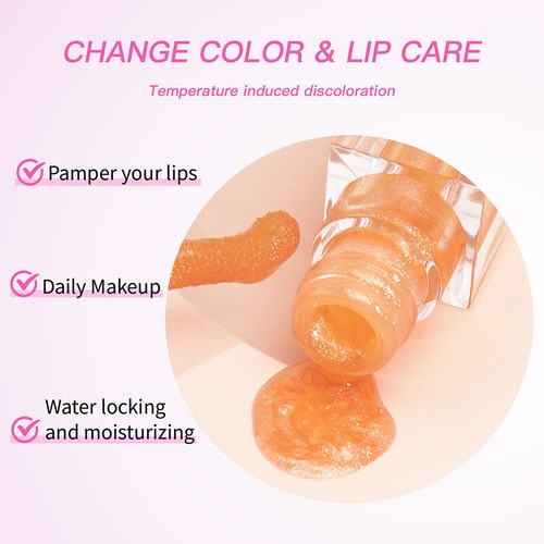 3.5ML Color Changing Lip Glaze Glow Oil Temperature Change Color Lip Cosmetic - Picture 4 of 24