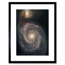 Hubble Space Telescope Whirlpool Galaxy (m51) Framed Wall Art Print