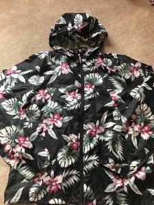 Sunrise Kingdom Black Floral Print Windbreaker Jacket Size XL | eBay