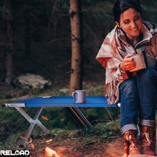 Lit de Camp Canadien Bleu Navy Pliant Camping Outdoor Matelas Randonnée