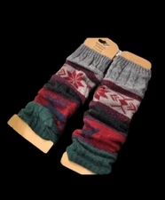 Women Winter Boho Warm Leg Warmers Cable Knit Boot Toppers Knee High Leg Warmers