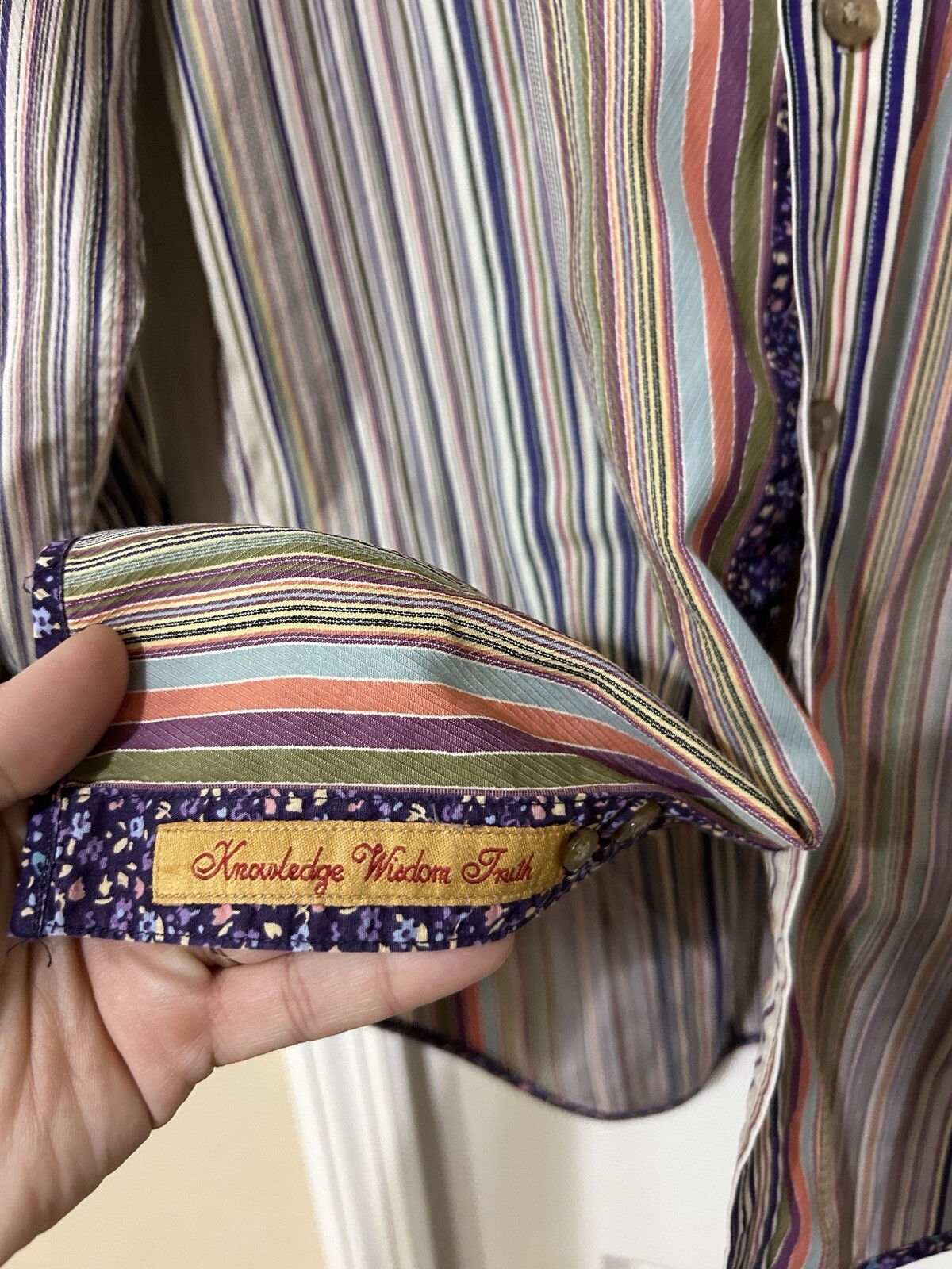 Robert Graham Collared Button Down Striped Long S… - image 4