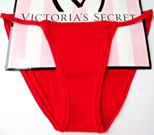 VICTORIA'S SECRET PINK Cotton String Bikini Panty VS Vermillion Red S M L XL NWT