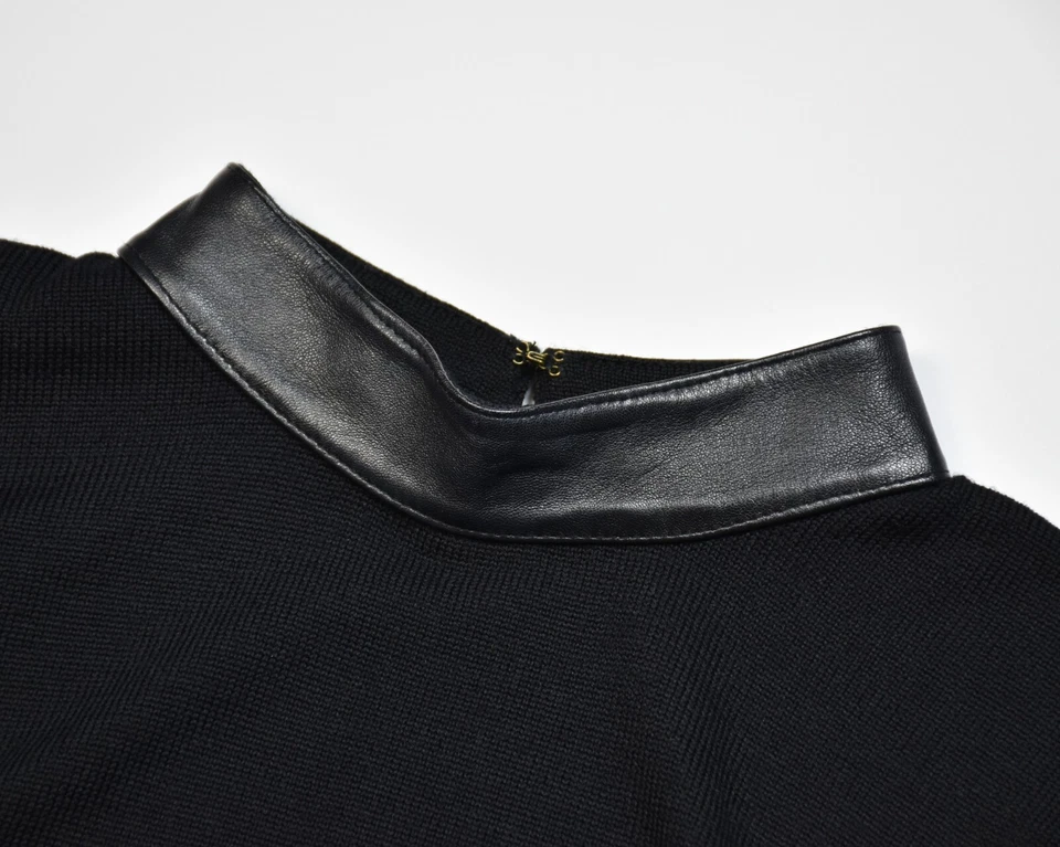 CLUB MONACO by Ralph Lauren Damen 100% WOLLE Strick Pullover Schwarz Sweater XS - Bild 4 von 4