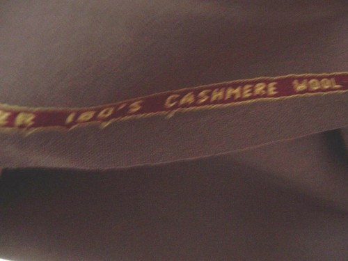 3y WINTER WEIGHT ITALIAN DESIGNER BROWN SUPER 180 CASHMERE WOOL GABARDINE FABRIC - Picture 7 of 7