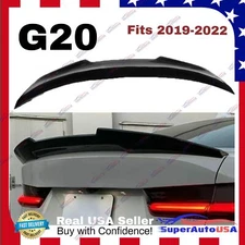 Rear Trunk Spoiler Wing PSM Gloss Black  for 19-22 BMW 3-Series G20 330i M340i