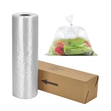 1 Roll 12"x20'' Clear Plastic Produce Bag On Roll 350 Bags Kitchen Food Storage