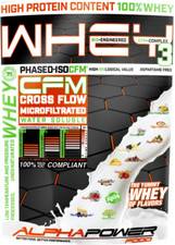 ALPHAPOWER FOOD  CFM 100% Whey Protein 3-Comp...