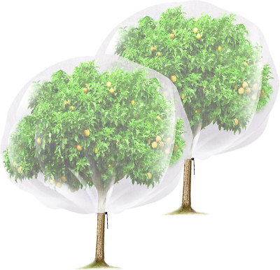 2 redes para árboles frutales (2,1 x 2,4 m), barrera grande contra insectos y pá