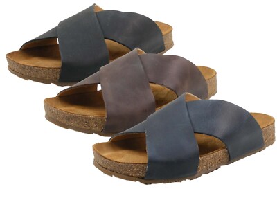 Haflinger Bio Mio 819412-0 Herren Clogs Leder Pantoletten