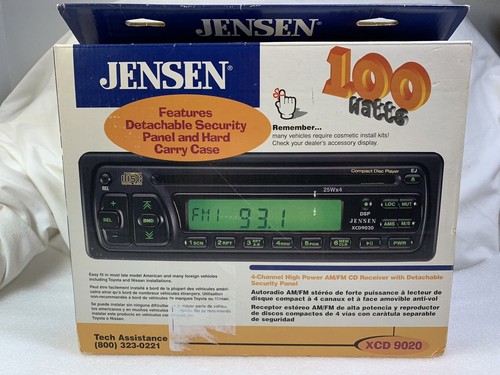 Jensen XCD 9020 Car AM/FM CD RECEIVER with Detachable Face Plate- New in Box - Picture 2 of 9