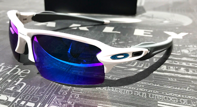 OAKLEY Flak2.0 サングラス ホワイト/ブルー NEW Oakley FLAK 2.0 XXL Shiny White PRIZM Sapphire Blue Lens