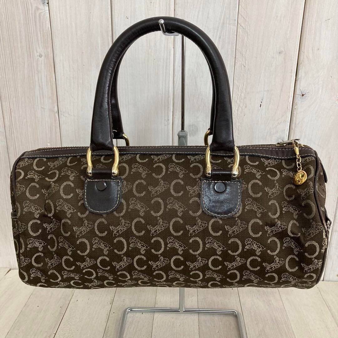 バッグ 2000s Real leather mini boston bag CELINE Boston Bag Cylindrical Mini Boston C Sulky C Leather USED