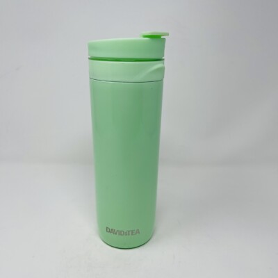 Davids Tea Press Travel Mug Tumbler Green Tea Diffuser Snap Lid