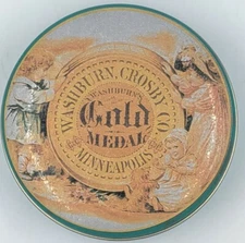 Vtg Washburn Crosby Co. Gold Medal Flour Tin Bristol Ware 3-1/2" Diameter 