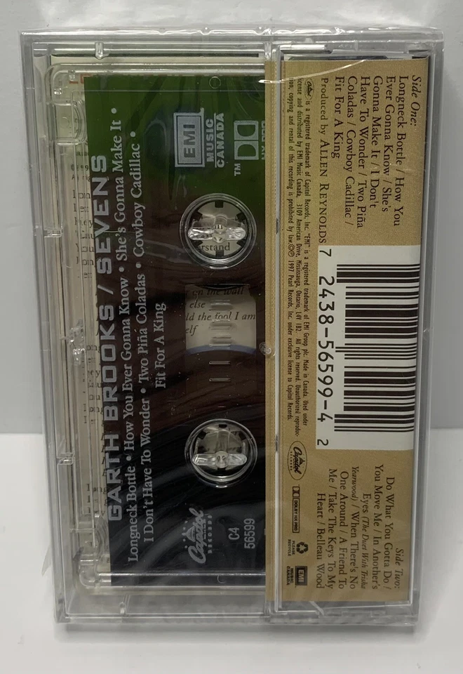 NEW! Garth Brooks Sevens (Cassette Tape, 1997) Canadian NEW - Image 2 of 4