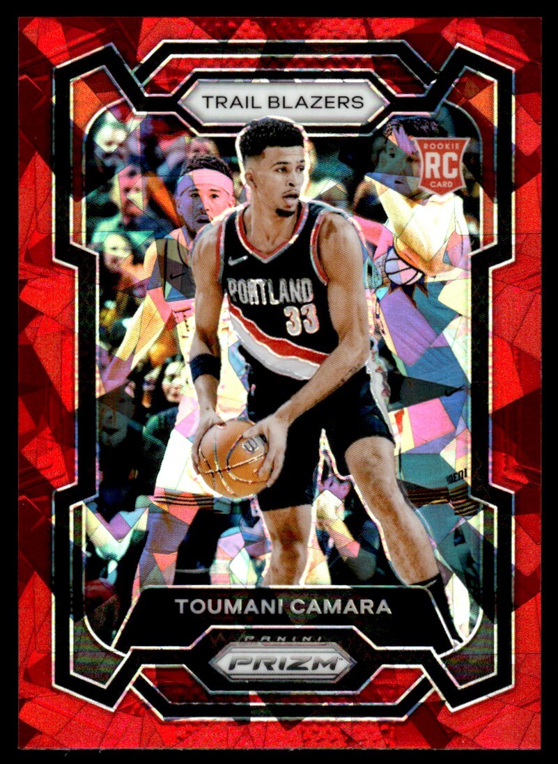 2023-24 Panini Prizm Red Ice Toumani Camara Rookie Portland Trail Blazers #164