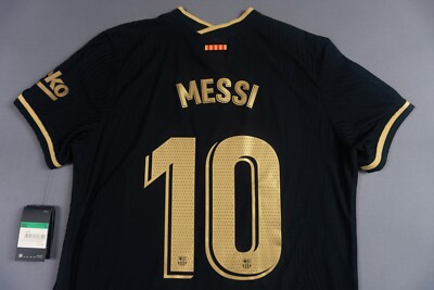 FC Barcelona 2020/2021 Leo Messi Black Away XL Vapor Jersey Kit