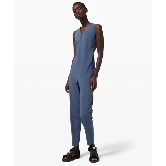 NWT lululemon LAB Vindur Jumpsuit INBU Blue Size 10 198 eBay