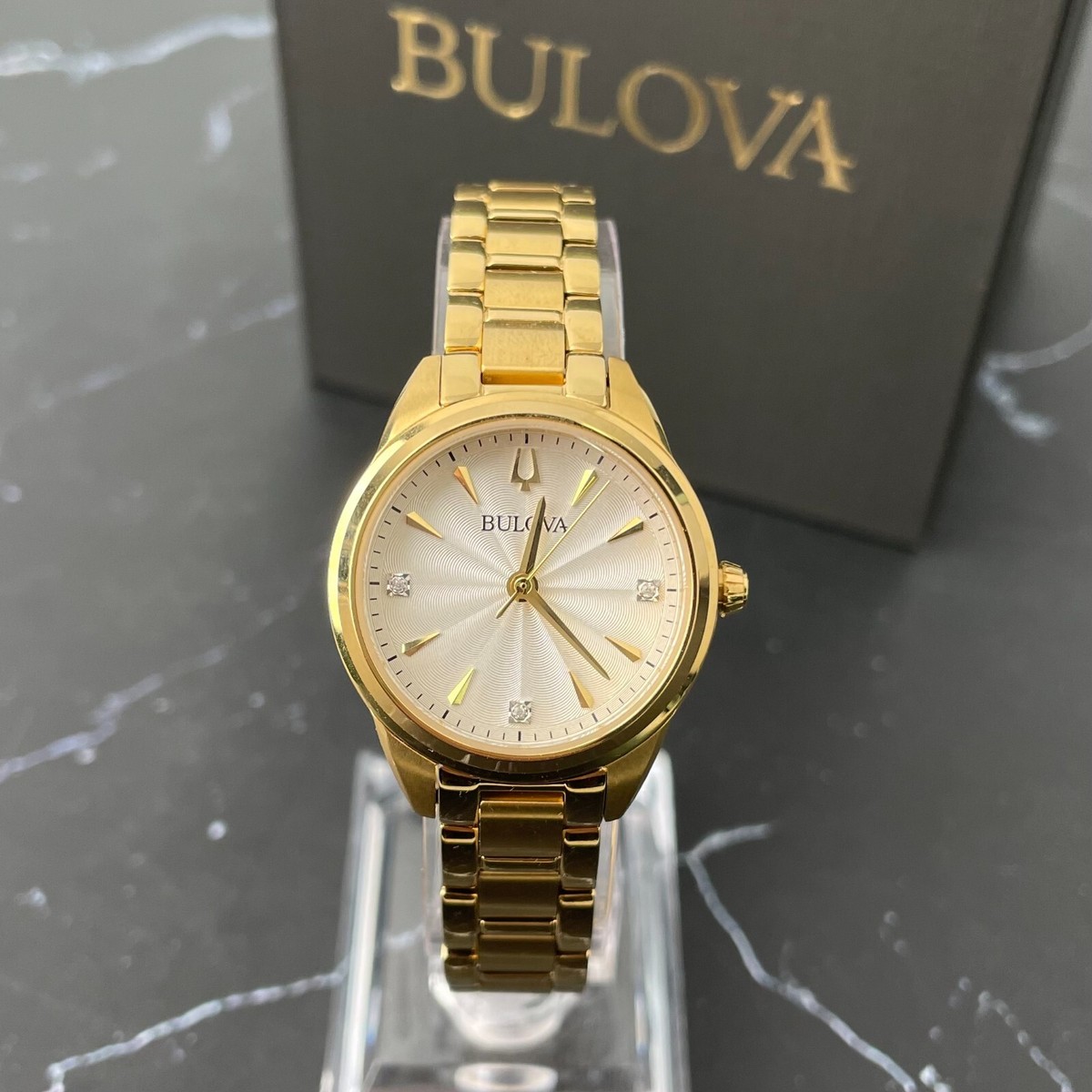 Bulova Sutton 97P150 Quartz Diamond White Dial Women's Bulova Sutton 97P150 Quartz Diamond White Dial Women's
