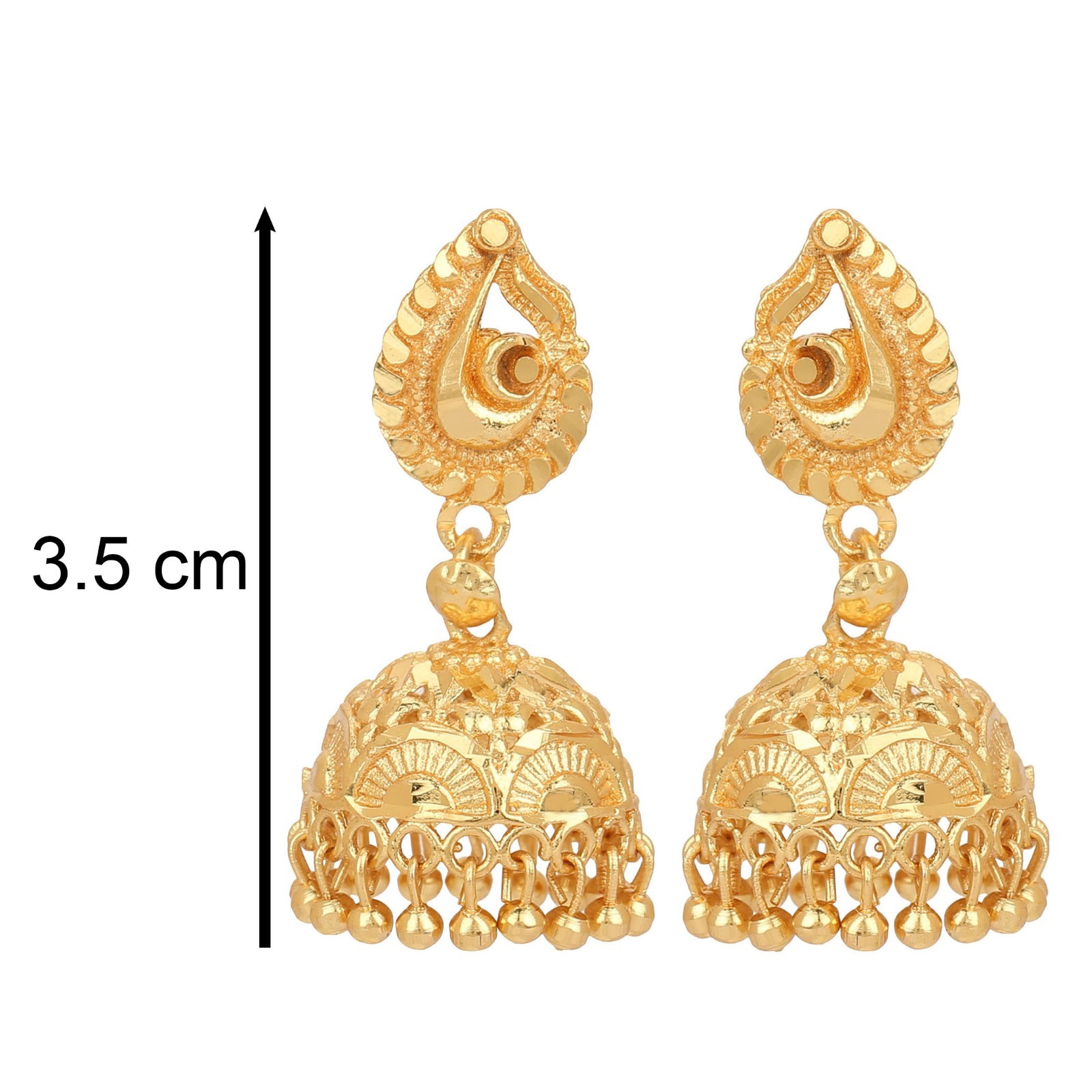 Indian Gold Plated Earrings Jewelry Women Traditional Wedding Jhumka Jhumki  | eBay