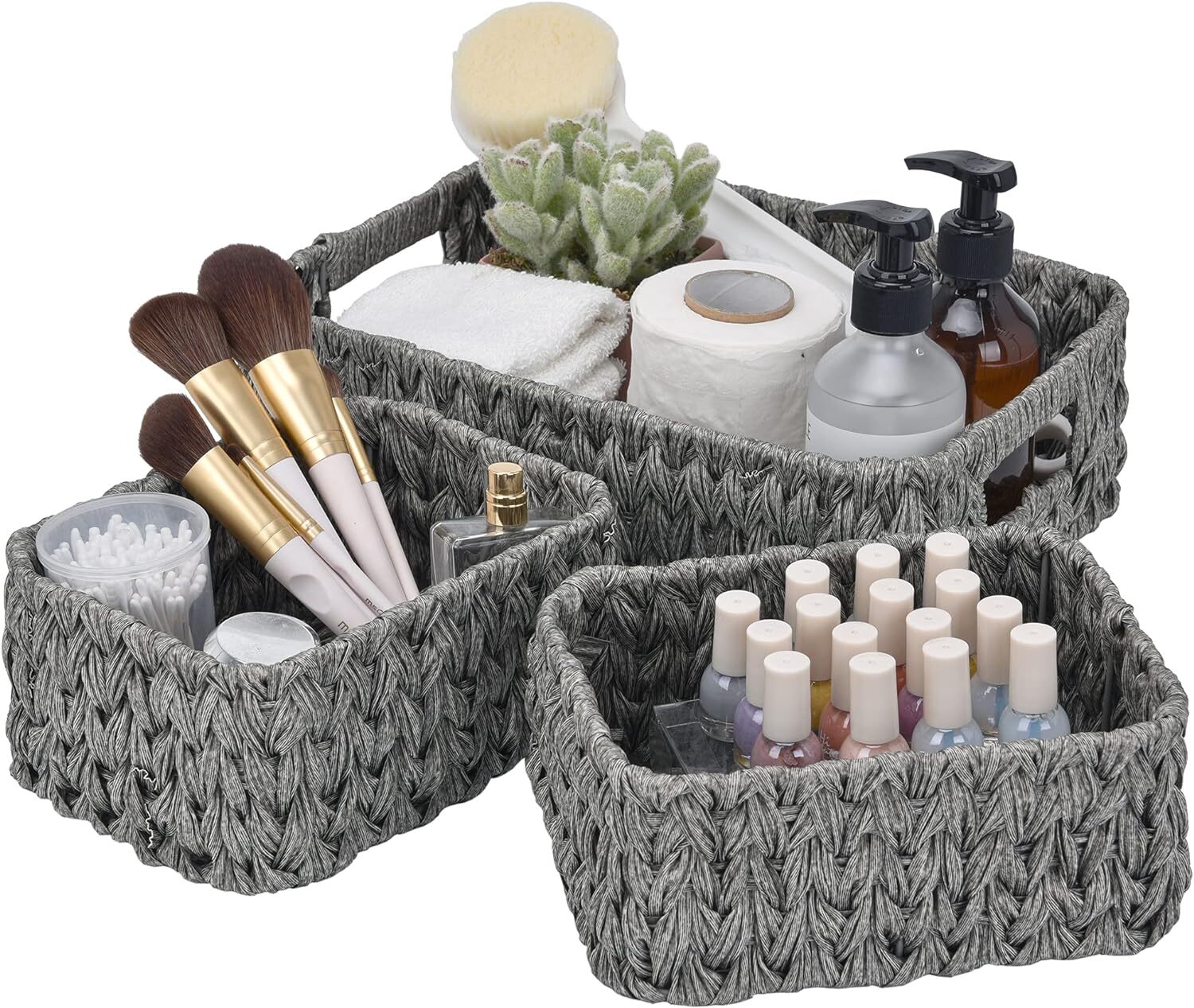 Wicker Storage Baskets for Shelves Baskets for Organizing Toilet ...
