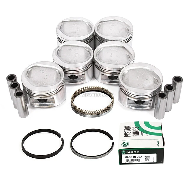 Pistons w/ Rings fit 88-93 Mitsubishi Dodge Chrysler Plymouth 3.0L 6G72 - Image 2 of 4