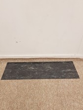 Black White Marble Effect Laminate Gas Electric Fireplace Back Panel and Hearth