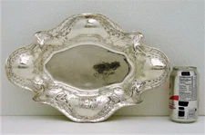 Art Nouveau Gorham Martele Sterling Silver Serving Bread Bowl Floral Motif JGO