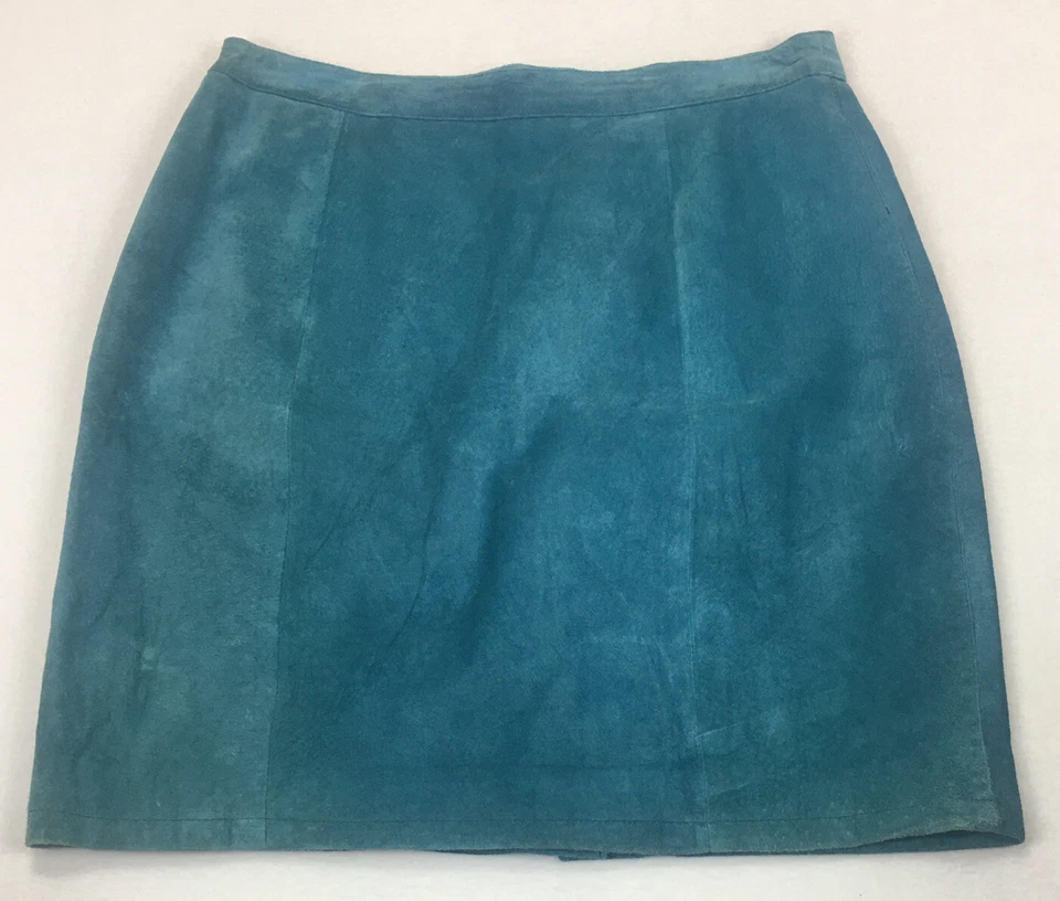 2 faldas forradas de cuero de colección Global Identity rojas y azul aguamarina para mujer talla 13/14 Foto 2 de 4