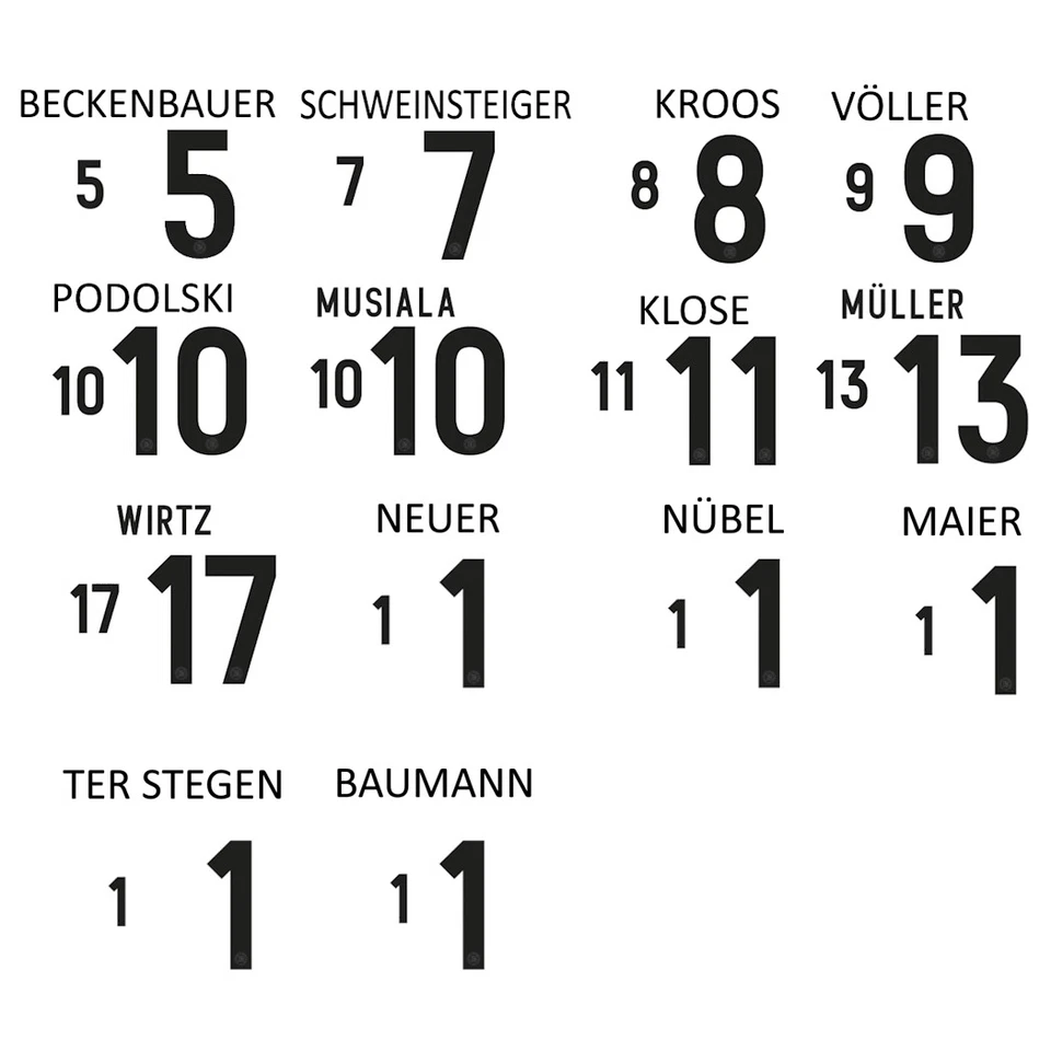 Deutschland Flock 125 Jahre DFB 2025 für weißes und blaues adidas Trikot