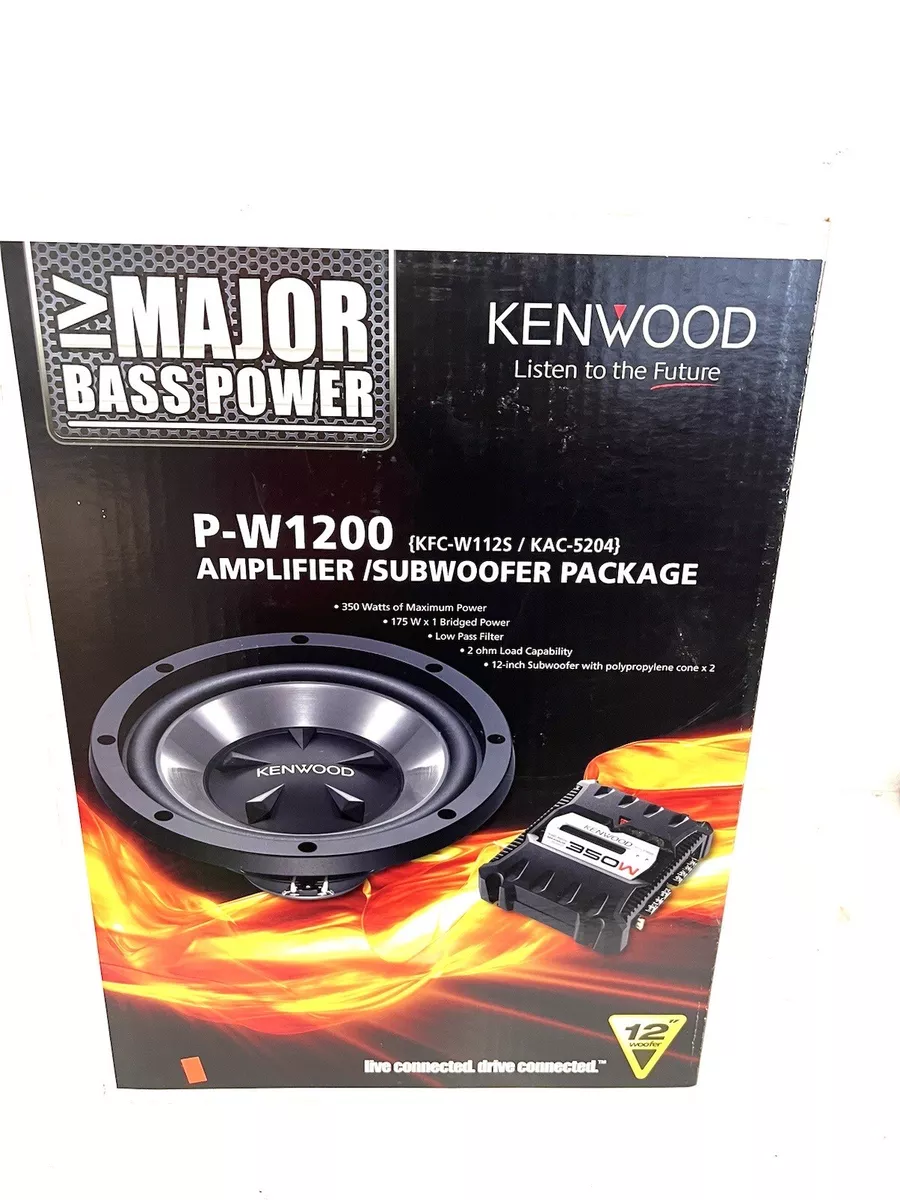 Kenwood P W1200 Amplifier Subwoofer Package KFC W112S KAC 5204