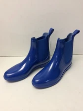 Easy USA Women Chelsea Rubber Rain/Garden Boot Waterproof Size 8 Royal Blue