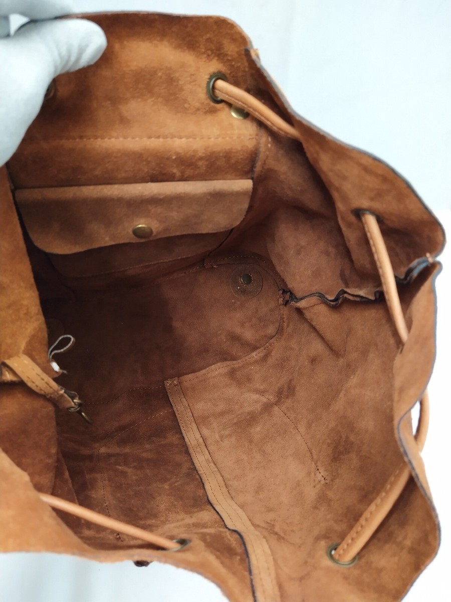 Patricia Nash Casape Burnished Cognac Suede Drawstring Backpack - MSRP $199 Patricia Nash Casape Burnished Cognac Suede Drawstring  main image 3