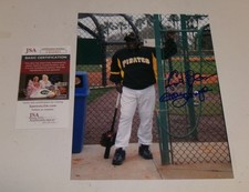 Manny Sanguillen Pittsburgh Pirates Signed 8x10 Photo w/God Bless JSA CERT