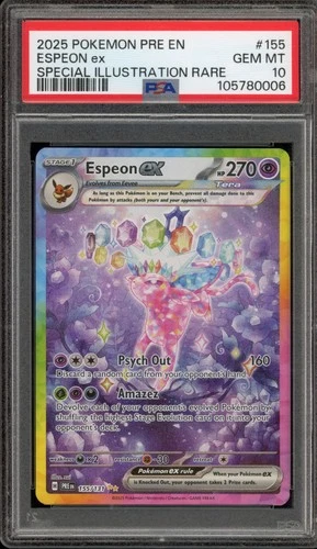 Pokemon Espeon ex Prismatic Evolutions Special Illustration Rare #155 PSA 10