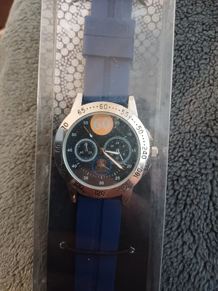 NUEVO Reloj Pulsera Calgary Azul Hombre Puede Requerir Batería  - Imagen 2 de 4