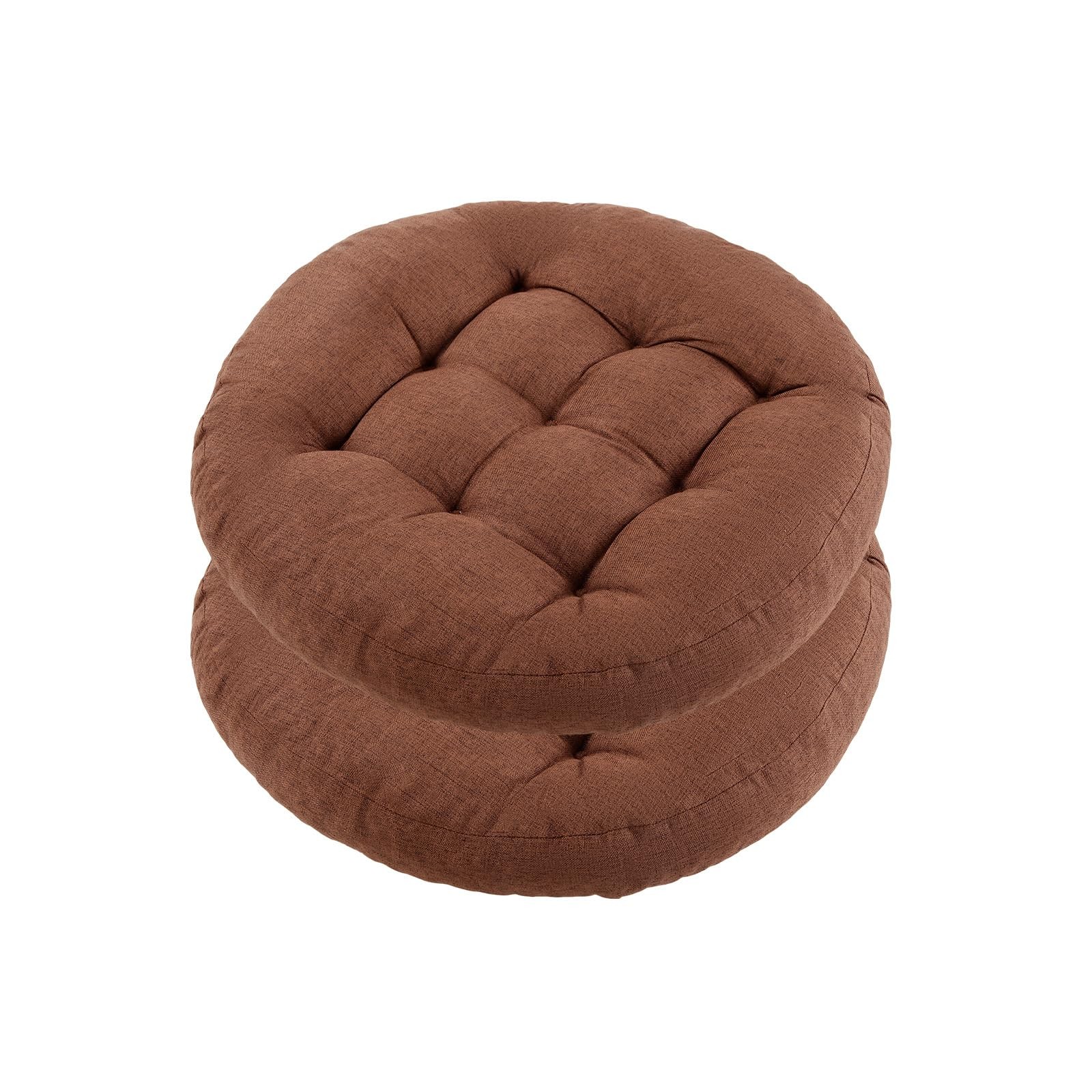 Meditation Floor Pillow, 2 Pack Round Floor Cushions for Adults, Button Tufte…