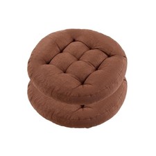 Meditation Floor Pillow, 2 Pack Round Floor Cushions for Adults, Button Tufte...