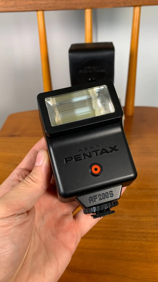 Asahi Pentax AF-200S Electronic Flash 30015 Black Vintage Hong Kong New in Box - Image 3 of 4
