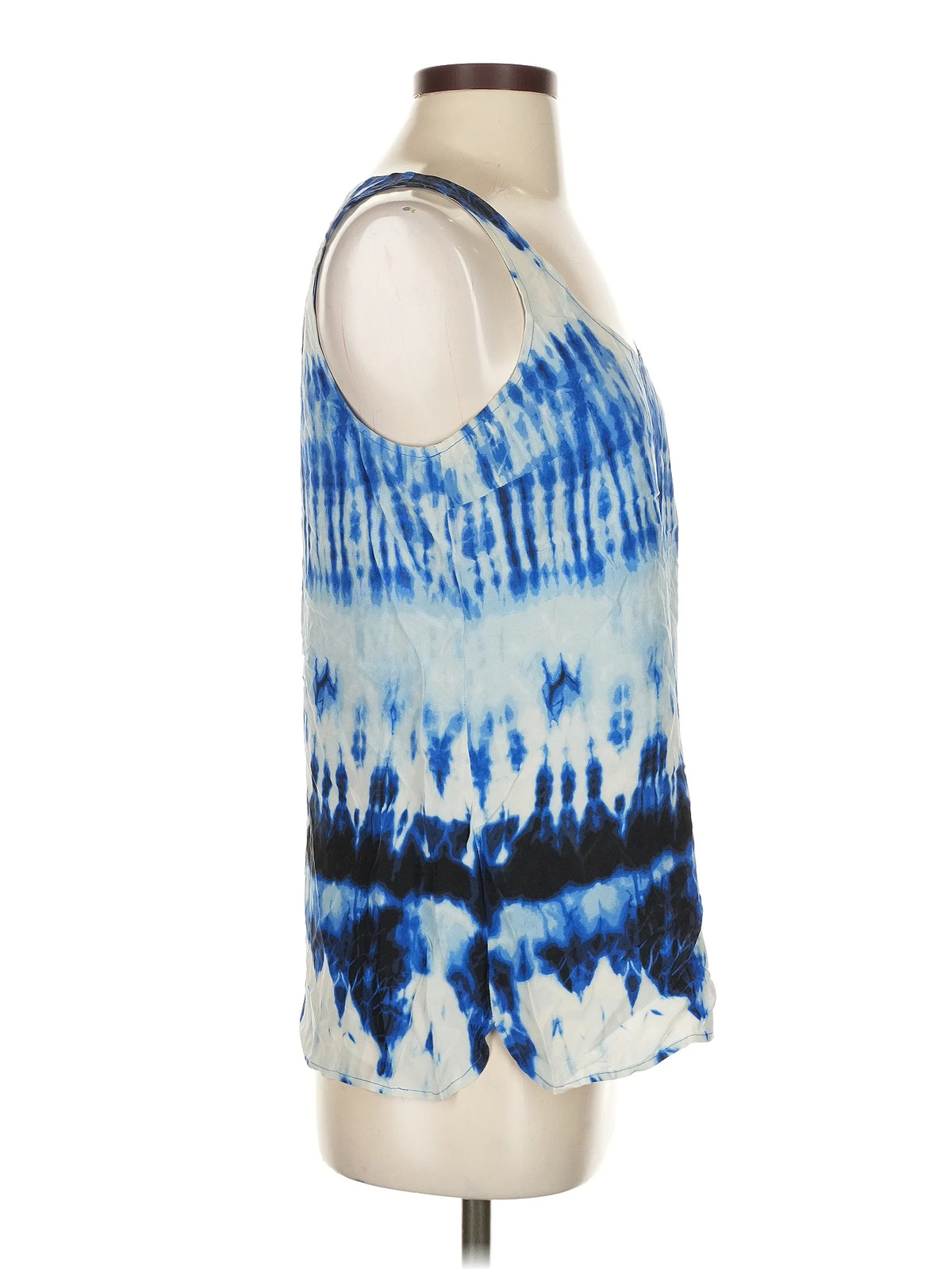 MICHAEL Michael Kors Women Blue Sleeveless Silk Top S thumbnail 3