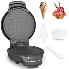 Baker's Friend Waffle Cone Maker Machine with Browning Control, 7.5 Ice Cream C