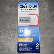 Clearblue Early Digital Pregnancy Test 2 Tests Exp. 12/2026 6 Days Sooner 