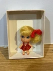 Vintage Mattel 1966 Liddle Kiddle Locket Lorna 2" Doll Original Red Dress